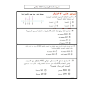 الرياضيات المتكاملة أوراق عمل (اختيار من متعدد) الفصل الثالث للصف الخامس