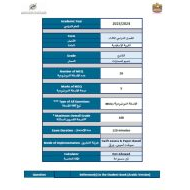 هيكل امتحان التربية الإسلامية الصف التاسع الفصل الدراسي الثالث 2023-2024