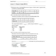 حل أوراق عمل Lesson 1-3 Reason & Apply الرياضيات المتكاملة الصف السابع ريفيل