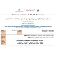 شرح هيكل الامتحان اللغة الإنجليزية الصف الثاني عشر متقدم