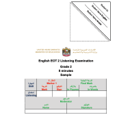 اللغة الإنجليزية (Listening Examination) للصف الثاني