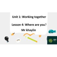 حل درس Unit 1 Lesson 4 Where are you اللغة الإنجليزية الصف الرابع أكسس - بوربوينت