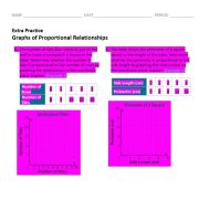 ورقة عمل Graphs of Proportional Relationships الرياضيات المتكاملة الصف السادس