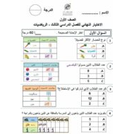 َالاختبار النهائي الرياضيات المتكاملة الصف الأول