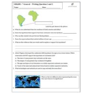 حل ورقة عمل Writing Question 1 and 2 العلوم المتكاملة الصف السابع