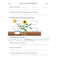 حل ورقة عمل Plant Survival العلوم المتكاملة الصف الخامس