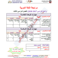 اللغة العربية أوراق عمل مراجعة (المهارات) للصف السابع