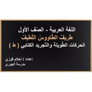 طريف الطاووس اللطيف الحركات الطويلة والتجريد الكتابي الصف الاول مادة اللغة العربية - بوربوينت