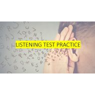 امتحان LISTENING TEST PRACTICE اللغة الإنجليزية الصف السادس - بوربوينت