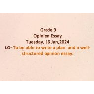 Opinion Essay اللغة الإنجليزية الصف التاسع - بوربوينت