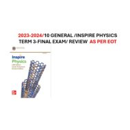 مراجعة FINAL EXAM الفيزياء الصف العاشر انسبير عام - بوربوينت