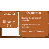 التربية الإسلامية بوربوينت (Sincerity) لغير الناطقين باللغة العربية للصف الثامن مع الإجابات