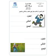 ورقة عمل درس أسلوب النهي الصف الثاني مادة اللغة العربية