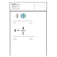 ورقة عمل Whole Numbers as Fractions الرياضيات المتكاملة الصف الثالث