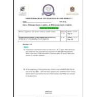 أسئلة هيكلة امتحان REVISION BOOKLET الرياضيات المتكاملة الصف الثامن متقدم ريفيل