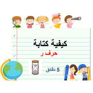 بوربوينت خط النسخ كيفية كتابة حرف الراء للصف الاول مادة اللغة العربية