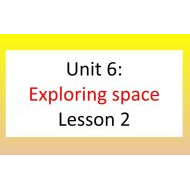 حل درس Exploring space اللغة الإنجليزية الصف السادس - بوربوينت