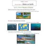 ملخص درس Water on Earth العلوم المتكاملة الصف الثاني