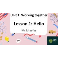 حل درس Unit 1 Lesson 1 Hello اللغة الإنجليزية الصف الرابع أكسس - بوربوينت