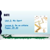 حل درس Be an athlete اللغة الإنجليزية الصف السادس Access - بوربوينت