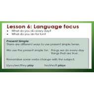 حل درس present simple اللغة الإنجليزية الصف السادس Access - بوربوينت