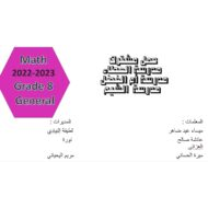 أسئلة هيكل الامتحان الرياضيات المتكاملة الصف الثامن Reveal - بوربوينت