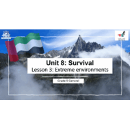 حل درس Extreme environments الصف التاسع مادة اللغة الإنجليزية - بوربوينت