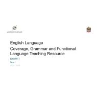 الدليل الإرشادي للقواعد المقررة في الامتحان النهائي اللغة الإنجليزية الصف الحادي عشر نخبة Level 8.2 - بوربوينت