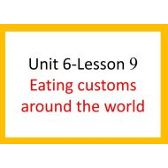 حل درس Eating customs around the world اللغة الإنجليزية الصف السادس - بوربوينت