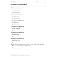 حل أوراق عمل Lesson 2-3 Extra Practice الرياضيات المتكاملة الصف السابع ريفيل