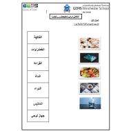 اللغة العربية ورقة عمل (امتحان احتياجاتي ورغباتي) لغير الناطقين بها للصف السابع