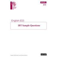 أوراق عمل IBT Sample Questions اللغة الإنجليزية الصف السادس