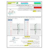 حل ورقة عمل درس تحليل التمثيلات البيانية للدوال كثيرة الحدود الرياضيات المتكاملة الصف الحادي عشر