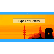 التربية الإسلامية بوربوينت درس (Types of Hadith) لغير الناطقين باللغة العربية للصف الحادي عشر