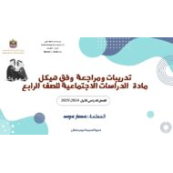 تدريبات ومراجعة وفق الهيكل الدراسات الإجتماعية والتربية الوطنية الصف الرابع