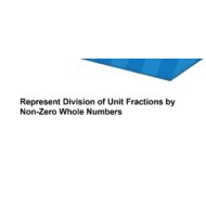 درس Represent Division of Unit Fractions by Non-Zero Whole Numbers الرياضيات المتكاملة الصف الخامس - بوربوينت