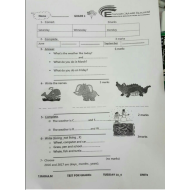 اللغة الإنجليزي ورقة عمل (Unit 8) للصف الثاني مع الإجابات