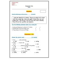 الاختبار التشخيصي Diagnostic Test اللغة الإنجليزية الصف الخامس الفصل الدراسي الأول 2023-2024