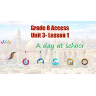 حل درس A day at school اللغة الإنجليزية الصف السادس Access - بوربوينت