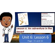 حل درس An adventure in the desert اللغة الإنجليزية الصف السادس Access - بوربوينت