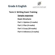 مراجعة Writing Exam Training اللغة الإنجليزية الصف السادس