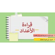 تهيئة درس القيمة المكانية الرياضيات المتكاملة الصف الثالث - بوربوينت