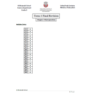 العلوم المتكاملة أوراق عمل بالإنجليزي للصف الثامن مع الإجابات 1