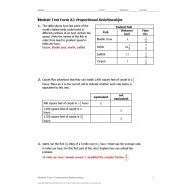 حل أوراق عمل Proportional Relationships الرياضيات المتكاملة الصف السابع