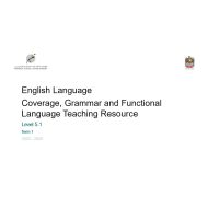 الدليل الإرشادي للقواعد المقررة في الامتحان النهائي اللغة الإنجليزية الصف الثامن Level 5.1 - بوربوينت