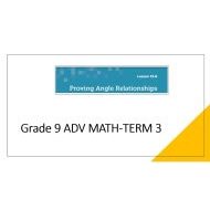 حل درس Proving Angle Relationships الرياضيات المتكاملة الصف التاسع - بوربوينت