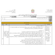 اللغة العربية الخطة الدرسية اليومية (القول ما قالت حذام) للصف السابع