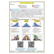 حل ورقة عمل Distributions of Data الرياضيات المتكاملة الصف الثاني عشر