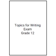 اللغة الإنجليزية (Topics for Writing Exam) للصف الثاني عشر