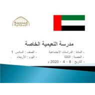 الدراسات الإجتماعية والتربية الوطنية درس (النباتات الحولية في دولة الإمارات العربية) للصف السادس